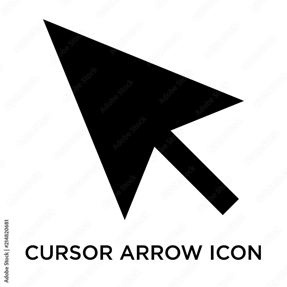 Poster cursor arrow icon vector sign and symbol isolated on white background, cursor arrow logo concept