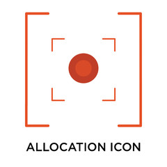 Allocation icon vector sign and symbol isolated on white background, Allocation logo concept