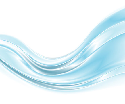 Abstract blue waves background. Vector illustration.