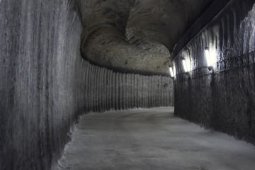 dark underground corridor