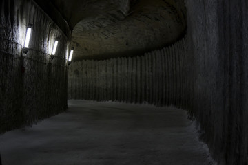 dark underground corridor