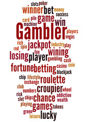 Gambler gambling word cloud concept