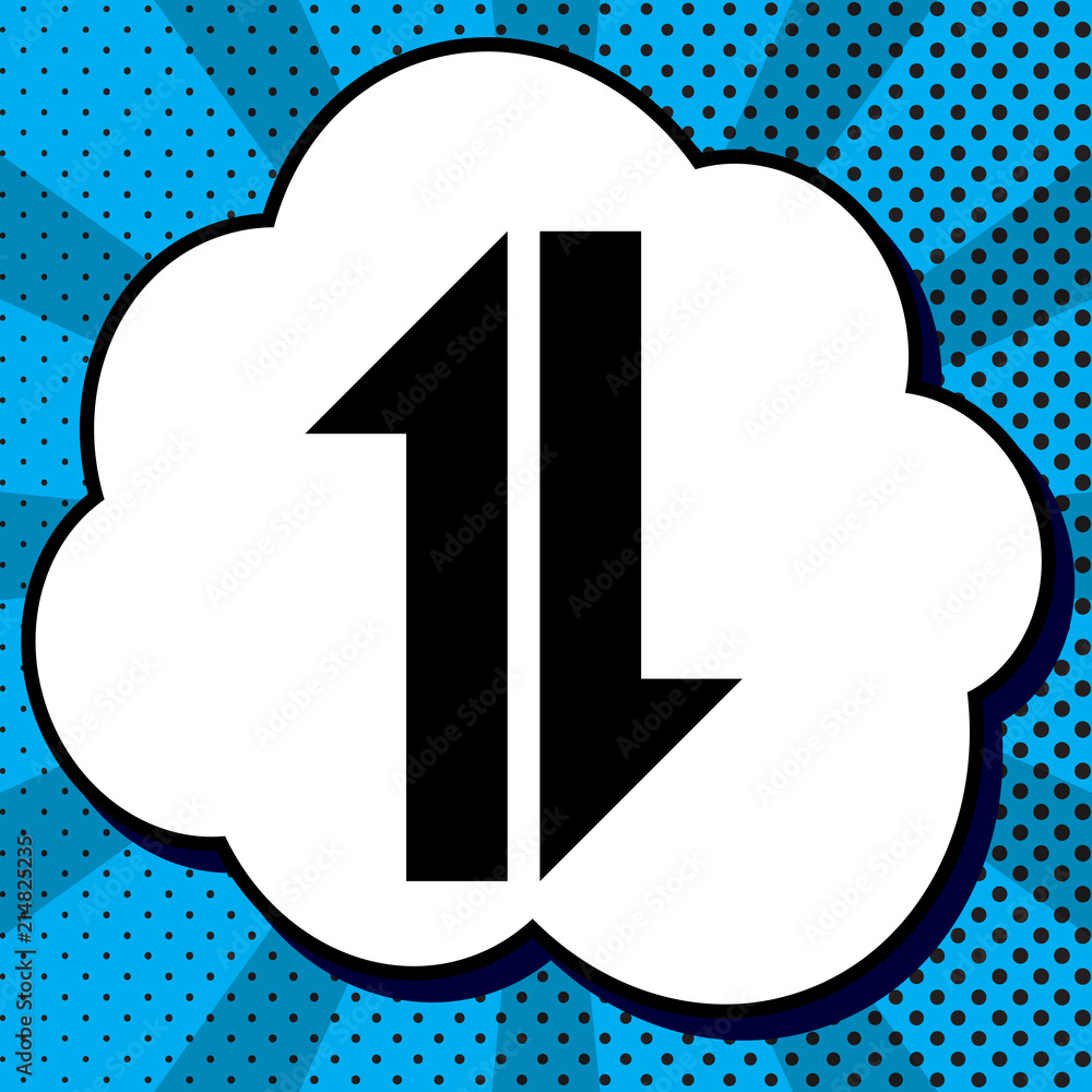 Poster two closest arrows up-down sign. vector. black icon in bubble on