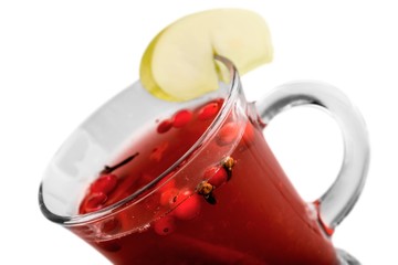 Drink with Apple and Cinnamon Stick