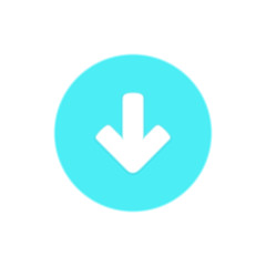 Direction arrow down icon | button