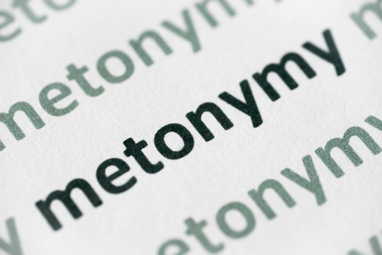 Word Metonymy Printed On Paper Macro