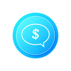 Bubble dollar icon