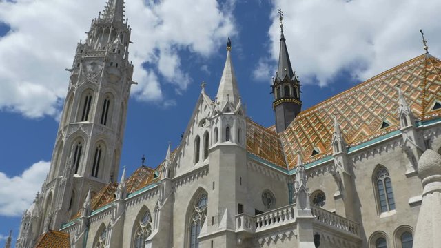 View of famous Matthias Cathedral in Budapest, Hungary.
