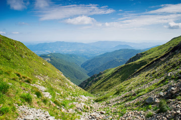 Fototapeta na wymiar Central Balkan national park in Bulgaria, paty to Botev peak