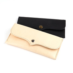 Nude and black long women's wallets