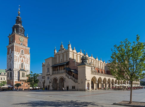 Fototapeta Krakau – Rathausturm und Tuchhallen