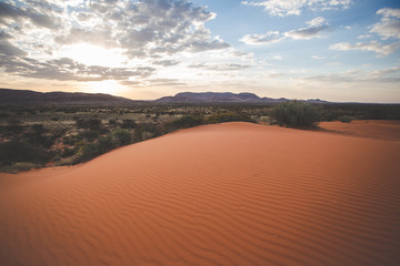 Panoramic landscape photo views over the kalahari region in South Africa