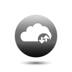 Cloud computing download and upload icon