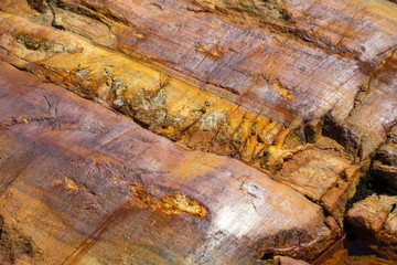 Rock formations near the Svartisen glacier, colorful natural backgroung, nord Norway