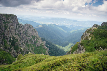 Fototapeta premium Central Balkan national park in Bulgaria, paty to Botev peak