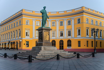 Monument to Duke de Richelieu in Odessa - a bronze monument in full growth, dedicated to Armand Emmanuel du Plessis, Duke of Richelieu, was opened in 1828. The first monument established in Odessa.