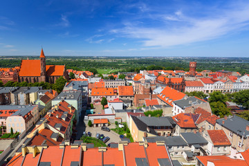 Fototapeta na wymiar Beautiful architecture of Chelmno town, Poland