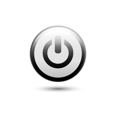 Power button of an open circle with a bar icon