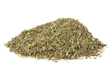 Natural dried Provence herbs on a white background
