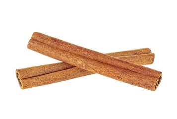 Cinnamon sticks isolated on white background
