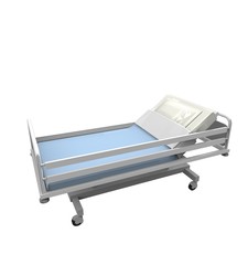 3d illustration of medical bed