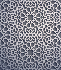 Purple background . Islamic ornament vector , persian motiff . 3d ramadan islamic round pattern elements . Geometric circular ornamental arabic symbol vector .