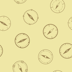 Seamless pattern with compass for your design