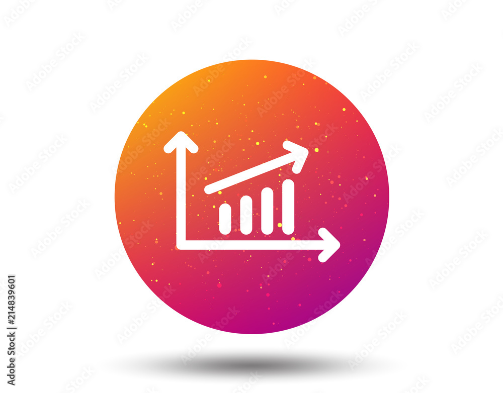 Aufkleber graph icon. business analytics chart sign.
