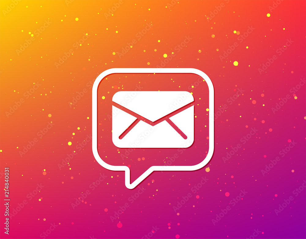 Poster envelope icon. send message sign.