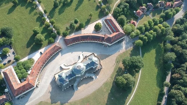 An aerial view of the Castle Solitude near Stuttgart Germany