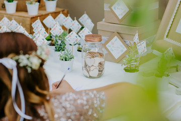 Décoration en coeur pour le mariage