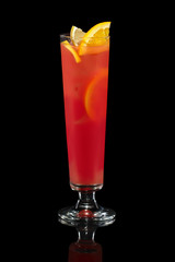 Cocktail Son of a Rooster isolated on black