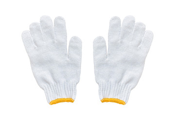 cloth glove isolated on white background.