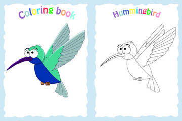 Coloring book page for preschool children