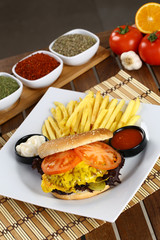 Cheeseburger and French Fries