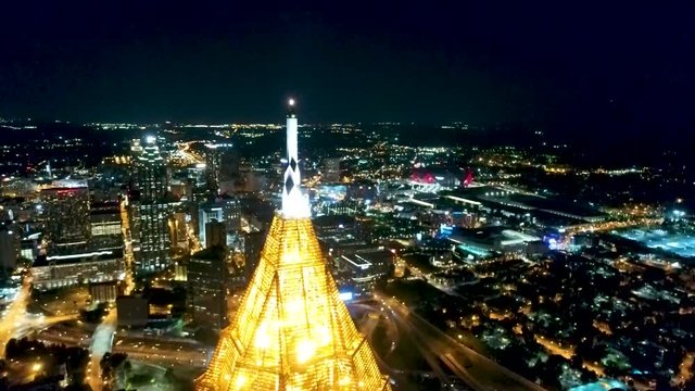 Atlanta Aerial Night Footage