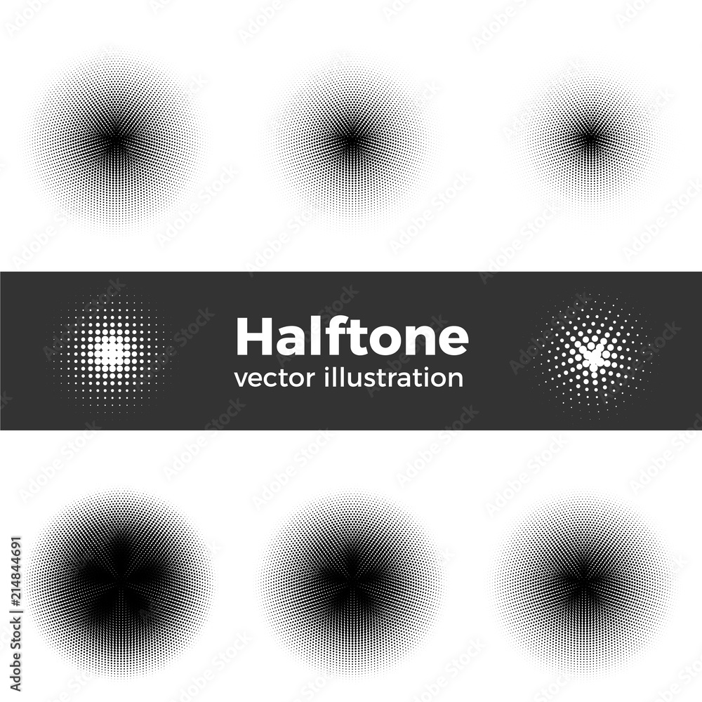 Poster vector retro style dotwork background. abstract dotted stippling engraving texture