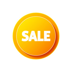 Sale circular icon on white background