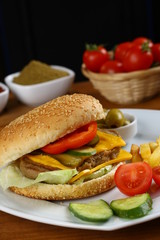 Cheeseburger and French Fries