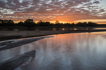 Luangwa River sunset zambia africa