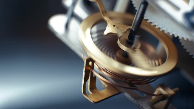 Rotating gears mechanical watches. Pendulum clock. 4K