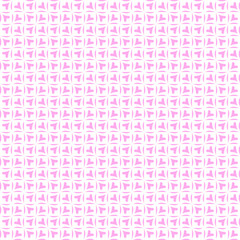 Retro seamless pattern. Pink hearts