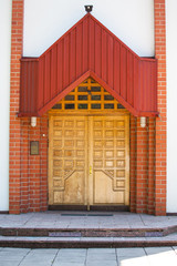 large solid wooden door