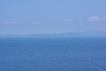 神奈川県　観音崎からの東京湾の景色
