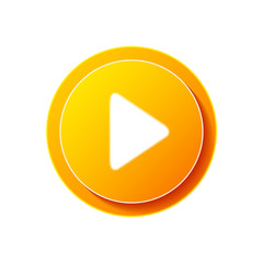 Play button web icon. symbol circle isolated. Click, push the button, begin, start, forward, record, stop audio or video