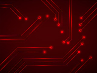 Abstract technology neon circuit board. Vector background