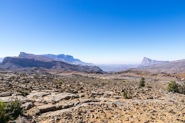 Scenic mountains landscape near Jebel Shams - Sultanate of Oman