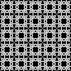 Fototapeta premium Black and white seamless pattern. Ornamental. Geometric wallpaper or website background.