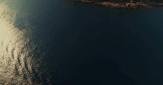 Cinematic Aerial tilt up revealing Manoel Island