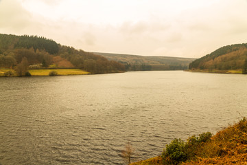 Ladybower reservoir in Derbyshire